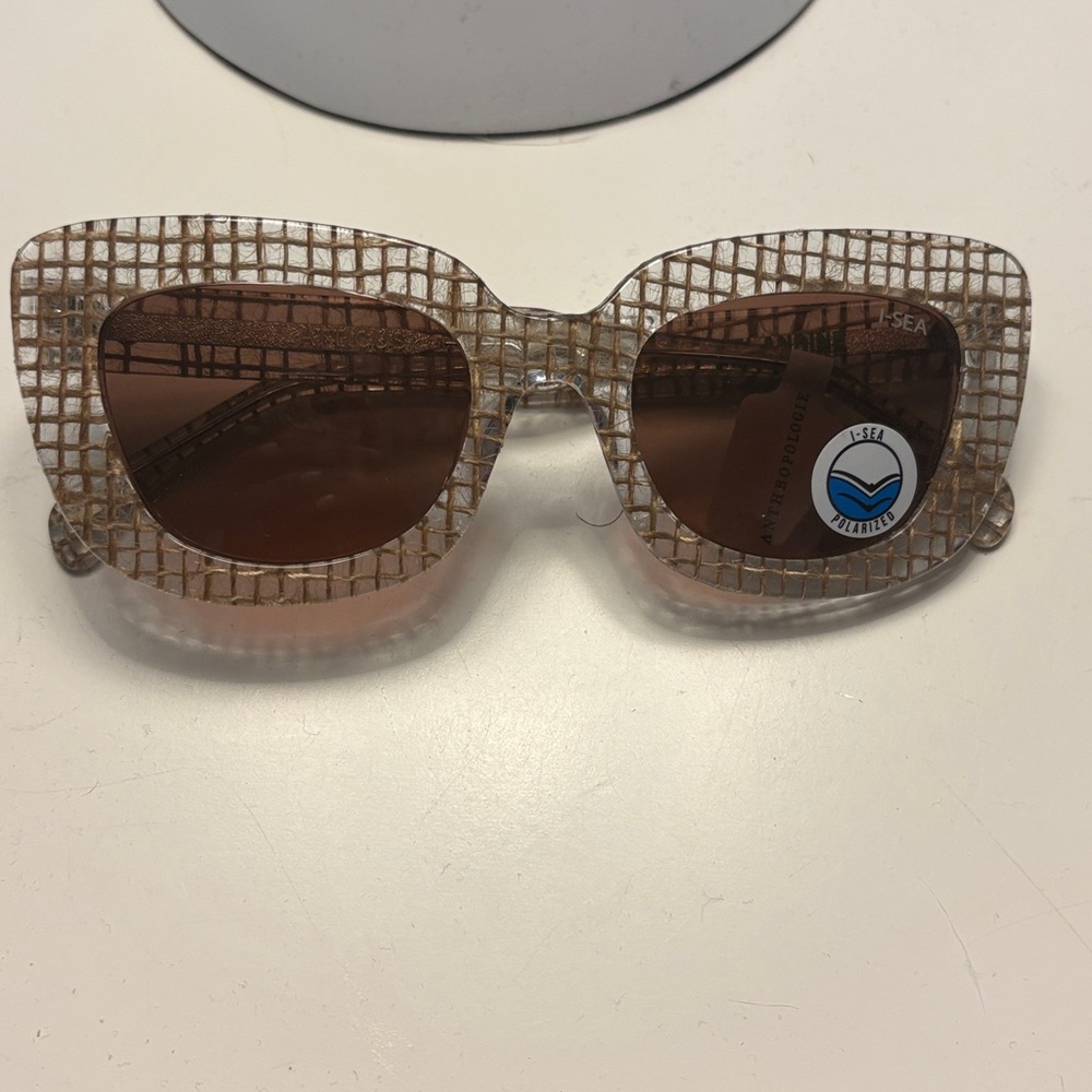 NWT Anthropologie I-Sea Polarized Goldish-Brown Women’s Sunglasses